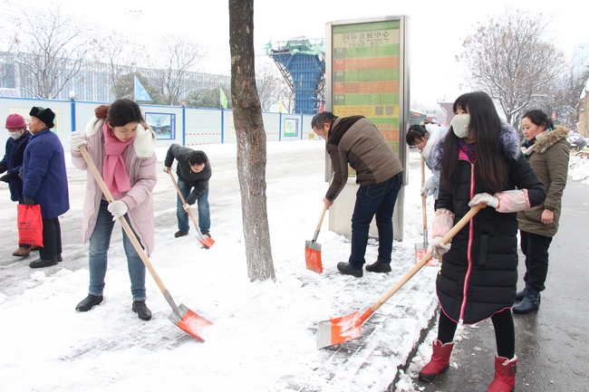 方便市民出行 我院黨員干部職工上路鏟雪(圖20)