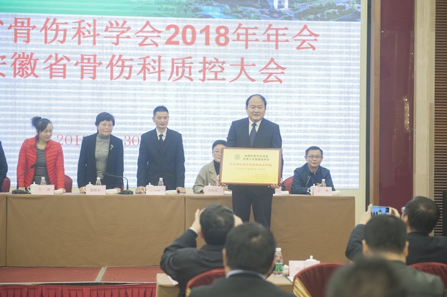 薪傳甲子 筑夢遠(yuǎn)航——省中醫(yī)骨傷年會在蕪舉行 平樂正骨流派工作室二級站落戶我院(圖4)